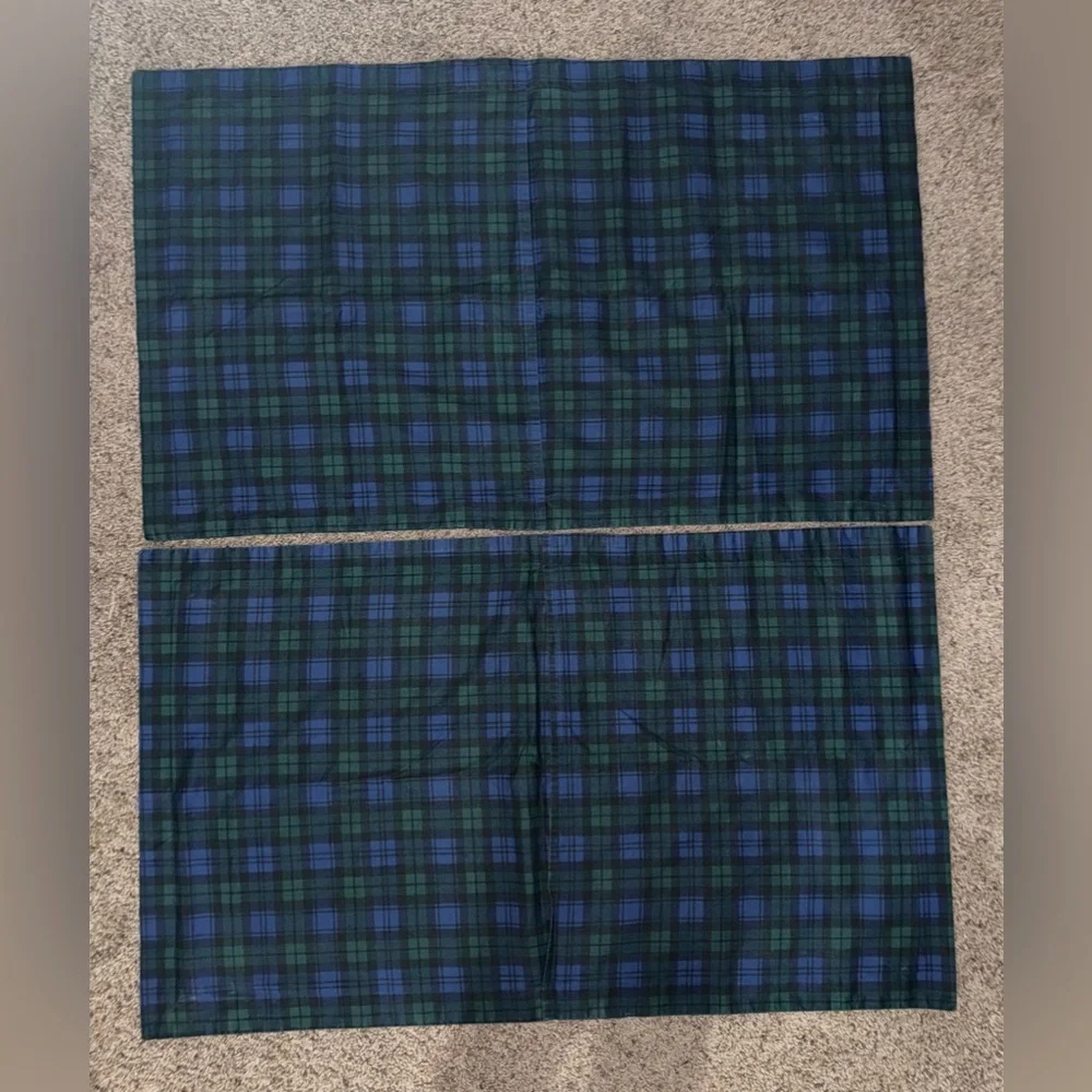 Vintage Lauren Ralph Lauren Tartan Plaid Yarn-Dyed King Pillow Shams! - Picture 7 of 8